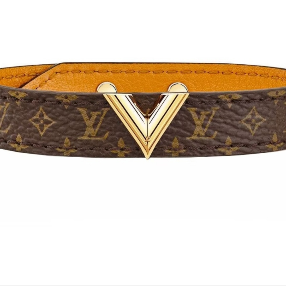 Athletic LV leather bracelet